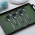 Black Demitasse Espresso Spoons, 5.5'' Mini Coffee Spoons, Set of 6, Stainless Steel, Dishwasher Safe...