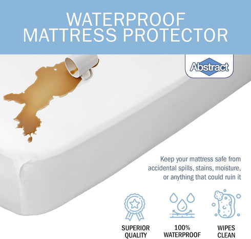 Waterproof Mattress Cover – 33 x 75 x 12” for Toddler, Trundle, Bunk Bed – Heavy Duty Vinyl Plastic Bed Fitted Sheet, 100 GSM PVC – Long Lasting Q...
