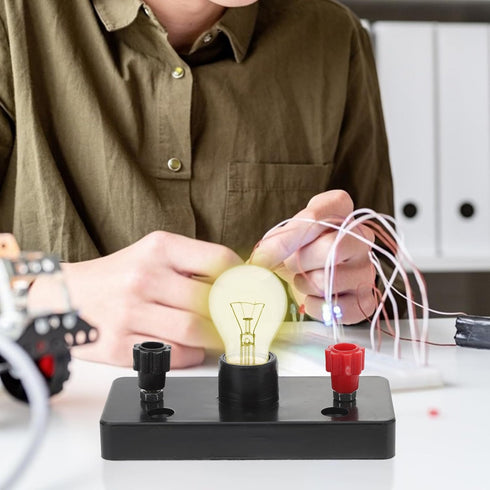 10pcs Small Screw Lamp Holder Physical Lamp Base Lamp Bases Physics Lab Equipment Bulb Base Physics Laboratory Equipment Dc Primary School Experim...