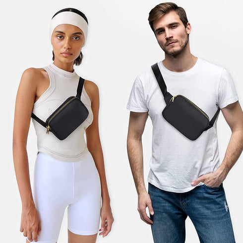 Geestock Small Belt Bag, Fanny Packs for Women&Men, Fashionable Waterproof Waist Pack, Crossbody Bag Purse, Everywhere Belt Bag, with Adjustable S...