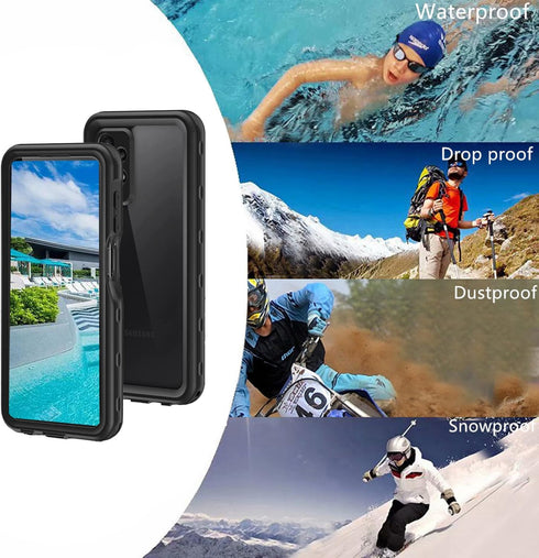 Compatible with Samsung A23 Waterproof Case, Dustproof Shockproof Snowproof with Built in Screen Protector Lanyard Full Body Cover for Galaxy A23 ...