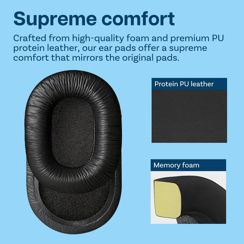 Ear Pads Replacement for Sony MDR-7506 / MDR-V6 / MDR-V7 / MDR-CD900ST Headphone by MMOBIEL - Memory Foam and Protein PU Ear Pad Cushions - Earpad...