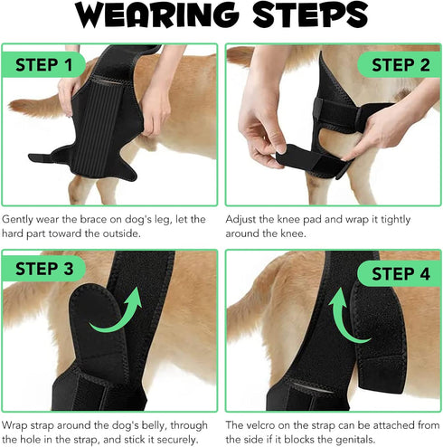Dog Knee Brace for Support Cruciate Ligament Injury, Joint Pain And Muscle Sore, Dog Leg Brace for ACL Support, Reduces Pain and Inflammation, Adj...