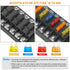 ELECTOP 6 Way Fuse Block Blade Fuse Box with Negative Bus, 6 Circuit Fuse Holder Fuse Block w/Negative Bus, Waterproof Protection Cover Sticker La...