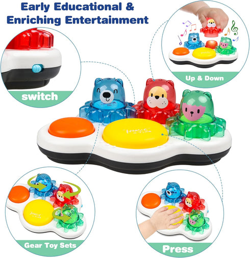 Toddler Toys with Lights & Sounds Montessori Toys for 1 2 3 4 5 Year Old Interactive Baby Toys 6-12-18 Months Early Learning Toys 1 + Year Old Boy...