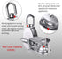 2pcs M25 Single Pulley Block with 3pcs Spring Snap Hook Carabiner, Heavy Duty 304 Stainless Steel Pulley Roller & 3'' Spring snap Hooks, Pully Cra...