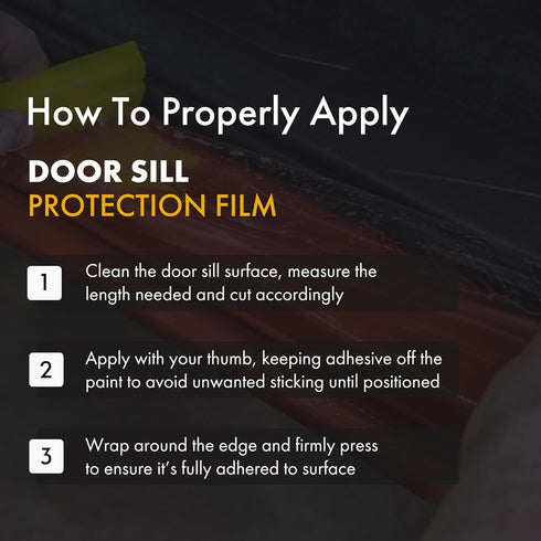 XPEL Clear Universal Door Sill Guard - 60" x 2.75" - Ultimate Protection for Car or Truck Door Sills against High Traffic and Damage, Easy to Inst...