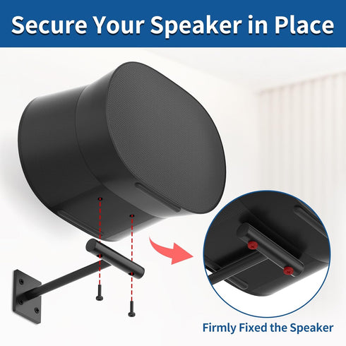 Speaker Mount Bracket for Sonos Era 300 Wall Mount Shelf with Kits Easy to Install - Metal Speaker Mount Mounting Bracket Compatible with Sonos Er...