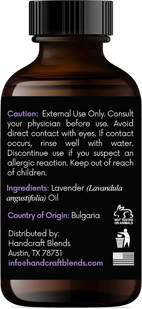 Handcraft Blends Lavender Essential Oil - 100% Pure and Natural - Premium Grade Essential Oil for Diffuser and Aromatherapy - 1 Fl Oz...