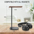 Headphone Stand, Walnut Wood Headset Stand, Support Dual Headphones Suspension & Aluminum Alloy Support Rod Hanger, Dual Headphones Stand,Headset ...