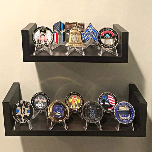 Acrylic Coins Display Stands,10 Packs Mini Clear Easel Stand Holders 2.28 Inch Tall Support to Hold Small Artworks/Pocket Watch/Casino Chips/Chall...