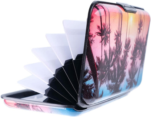 PRODUCTS Credit Card Holder Small Credit Card Wallet Slim RFID Metal Card Holder Wallet Business Card Case ID Case for Women Men...