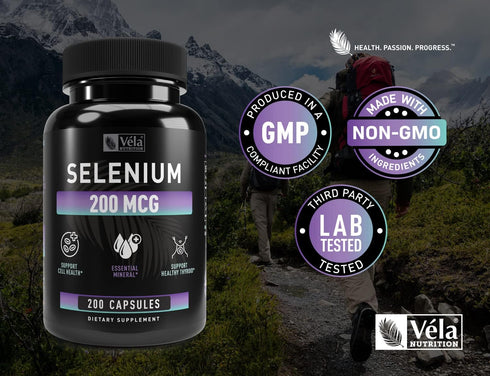 Selenium Capsule Supplement | 200mcg | Support Healthy Antioxidant, Immune, Reproductive,and Thyroid Health* | Non-GMO, 3rd Party Tested | 200 Cap...