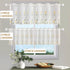 Sheer Embroidery Valance for Window with Daisy - Short Farmhouse Flower Kitchen White Curtain, 17x70inch, 1 Panel, ZHH...
