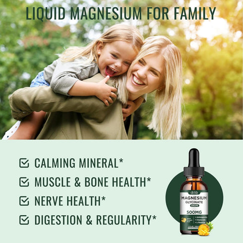 (2 Pack) Magnesium Glycinate Supplement, Magnesium Liquid Drops with Magnesium Glycinate 500mg Ashwagandha, L - Theanine, Chamomile -Supports Opti...