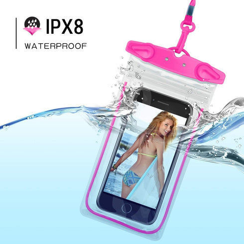 Universal Waterproof Phone Pouch, 4 Pack Waterproof Phone Lanyard Case for iPhone15 14 13 12 Pro Max XS Plus Samsung Galaxy Note up to 6.9", IPX8 ...