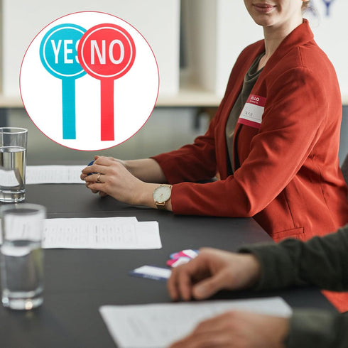 no Paddle 4pcs Classroom Voting Paddles Yes or No Paddles Answer Paddles Mini White Boards Teacher Judging Board for Handy Teacher Classroom Event...