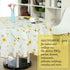 uxcell Seamless Waterproof Vinyl Round Tablecloth 60" Dia for Wedding/Restaurant/Parties Tablecloth Decoration Yellow Flower Pattern Floral Printe...