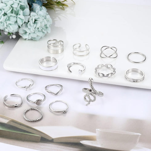Sanfenly Gold Jewelry Sets for Women Gold Layered Necklaces Chain Bracelets Knuckle Rings Gold Jewelry for Valentine Anniversary Birthday Gift...