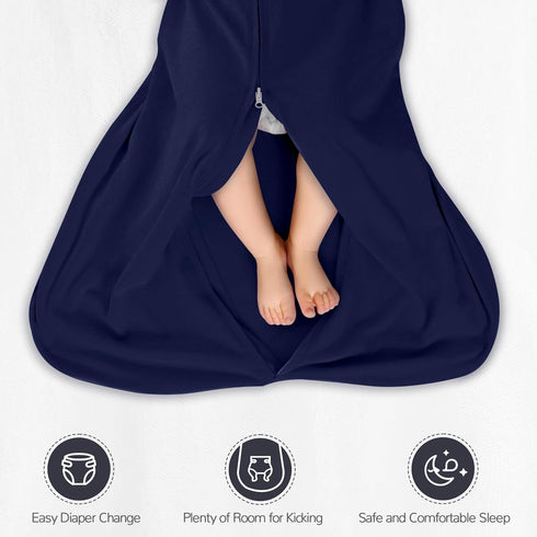 JELLYMONI Baby Sleep Sack 0-6 Months 100% Cotton Wearable Blanket, 0.5 TOG Soft Lightweight Toddler Sleeping Sack 3 Pack 2-Way Zipper Newborn Slee...