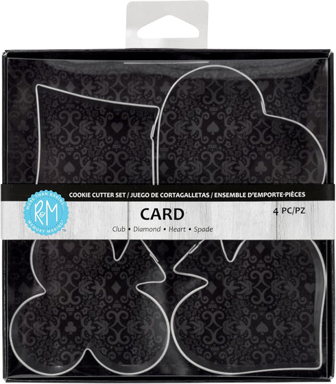 R&M International Casino Playing Card Suits Cookie Cutters, Spade, Heart, Club, Diamond, 4-Piece Set...
