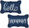 ASPMIZ Outdoor Pillow Covers 12 x 20 Inch, Waterproof Lumbar Throw Pillows for Patio Porch Furniture Couch, Navy Blue Decorative Cushion Cover Set...