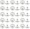 UNICRAFTALE 30pcs 304 Stainless Steel Stud Earrings with Loop Bohemian Hollow Flat Filigree Earrings Posts with Hole Ear Nuts Metal DIY Earring Ac...