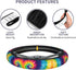 Tie Dye Steering Wheel Cover Women Car Universal Accessories Non Slip 15 Inch SUV Trucks Gifts Soft Comfortable (Neoprene)...