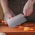 SHI BA ZI ZUO Chinese Meat Cleaver Knife 6.7-inch Meat Knife Stainless Steel Slicer Cleaver, Wooden Handle with Moderate Weight...