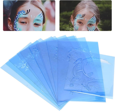 12 Pieces Face Painting Template, Reusable Face Paint Makeup Stencils Body Painting Template for Kids Adult, Suitable for Birthday Halloween Chris...