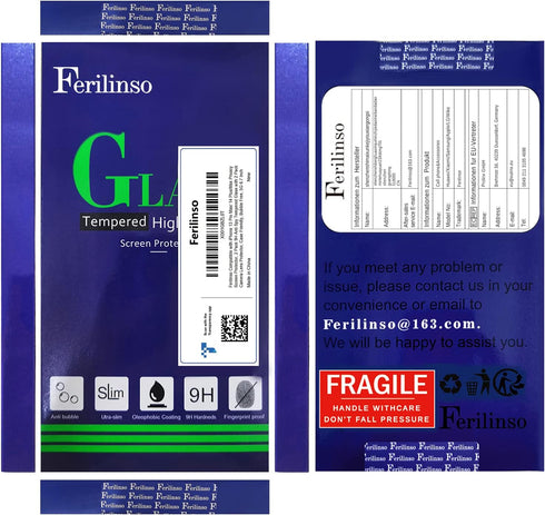 Ferilinso for iPhone 14 Plus iPhone 13 Pro Max Privacy Screen Protector 2 Pack 9H Anti Spy Tempered Glass with 2 Pack Camera Lens Protector Case F...