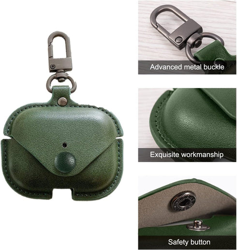 Genuine Leather Case Compatible with AirPods Pro Case 2nd/1st Gen (2023/2022/2019), VOMA Protective Cover for Apple AirPods Pro 2/Pro Wireless Cha...