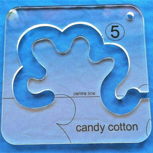 YEQIN Free Motion Quilting Template Rulers Series 5 with Quilting Frame for Domestic Sewing Machine Ruler (Candy Cotton Template)...