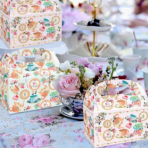 12 PCS Tea Party Favor Boxes Lets Tea Party Party Supplies Lets Tea Party Favor Bags Tea Party Time Party Supplies Tea Party Supplies Tea Party Su...