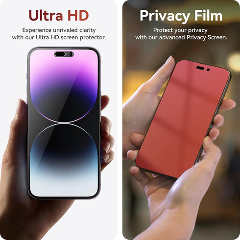 2 Pack Gradient for iPhone 15 Plus/14 Pro Max Privacy Screen Protector (NOT Glass) for iPhone 14 ProMax Anti-Blue Light, Anti-Fingerprint Soft Fil...