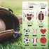 Cheriswelry 8 Pairs Sports Theme Earring Set with Baseball Football Basketball Rugby Wood Earring Pendants Earring Hooks Jump Rings for Sports Lov...