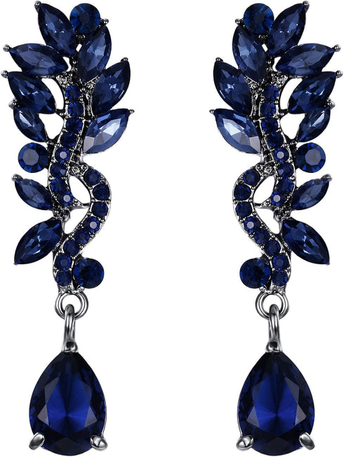 EVER FAITH Women's Austrian Crystal Bridal Chandelier Teardrop Dangle Earrings...