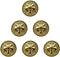 Duolai Senior Gold Fox Head Relief Round Shape Buttons, Metal Texture British Style Uniform Suits Woolen Coat Jacket Casual Clothes Sewing Button ...