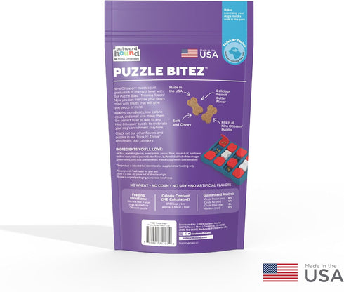 Outward Hound Nina Ottosson Puzzle Bitez Training Treats for Dogs Peanut Butter Flavor Soft Small Dog Treats Dog Training Treats...