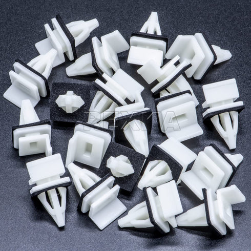 Rexka 20pcs Rocker Panel Moulding Clip for Honda Acura 91513-SM4-000 Accord, Civic, Civic Del Sol, Cr-v, Element, Odyssey, Pilot, Prelude, CL, Int...