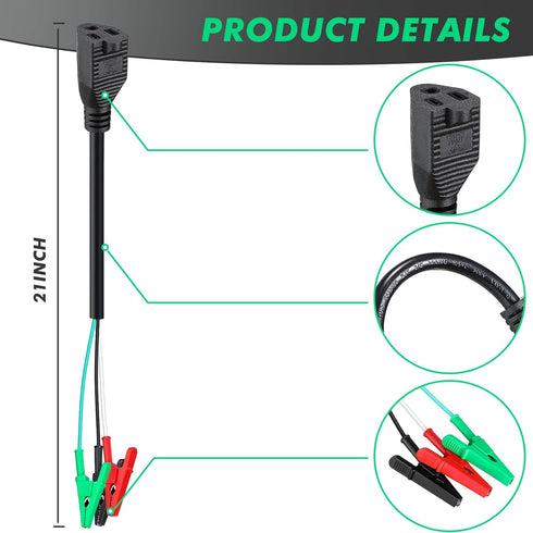 Macarrie HVAC Heavy Adaptor Cord 19 Inch HVAC Tools Circuit Breaker Finder Compatible with Yellow Jacket 69522 RT250 ET300 ET310 HVAC Tools Cleara...
