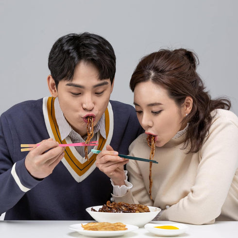 Chopsticks Reusable Dishwasher Safe, GLAMFIELDS 5 Pairs 9.5 Inches Premium Chop Sticks Set for Sushi, Ramen, Asian Cuisine, Matte Non-slip with Gi...