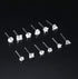 Jstyle 12Pairs Clear Plastic Stud Earrings for Women Acrylic Post Star Heart Rhinestone Ear Studs Piercing Retainers...