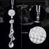 Bling Rear View Mirror Accessories for Women, Lucky Car Interior Rearview Crystal Decor Charm, Rhinestone Ball Ornament Sun Catcher Pendant...