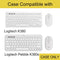 co2CREA Hard Case Compatible with Logitech Pebble 2 Combo K380 K380s Pebble Keys 2 + M350 Wireless Keyboard and Pebble Mouse Combo (Off White)...