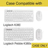 co2CREA Hard Case Compatible with Logitech Pebble 2 Combo K380 K380s Pebble Keys 2 + M350 Wireless Keyboard and Pebble Mouse Combo (Off White)...