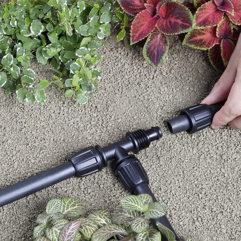 Drip Irrigation Fittings Kit for 1/2 Inch Tubing -18 Pieces Set- 3 Tees,3 Switch Valves,3 T Connectors,2 Elbows,3pcs 1/2" to 1/4" tubing Reducers,...