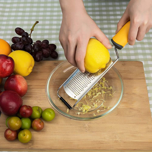 Pro Zester Grater, Lemon Zester, Parmesan Zester, Chocolate, With Razor-Sharp Stainless Steel Blade, Protective Cover and Cleaning brush, Dishwash...