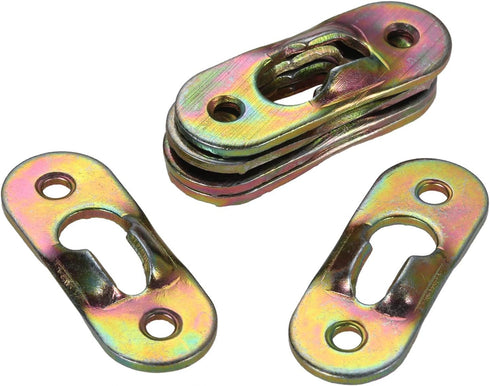 dophee 20Pcs Metal Keyhole Hangers with Screws Heavy Duty Hanging Plates Brackets Fasteners Hooks Hardware for Mirror Photo Picture Frames Oil Pai...