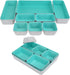 8 Pack Felt Drawer Organizer Tray, Desk Drawer Organizer Space Saving Storage Dividers Box, for Home Office Gadgets and Jewelry Storage (Teal)...